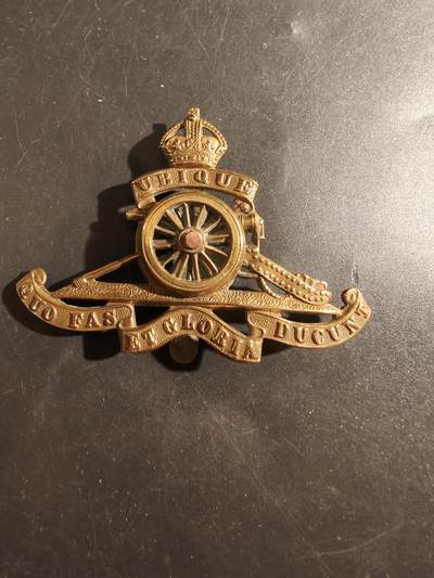 老王徽章第177期 - 英国皇家炮兵团帽徽    一战时期