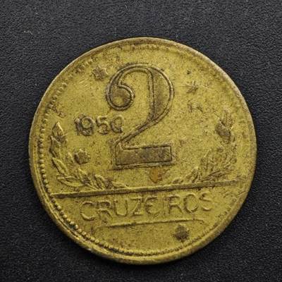 【淘币小摊】实时拍第八百四十九拍   散币银币场   满百包邮可预留二周 每周一统一发货   - 巴西1950年2克鲁塞罗铜币