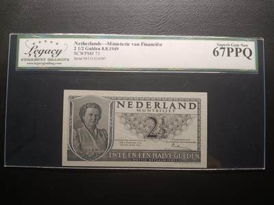 2026一月第三期，总213期 - 荷兰1949年2.5盾LCG67ppq，朱丽安娜女王