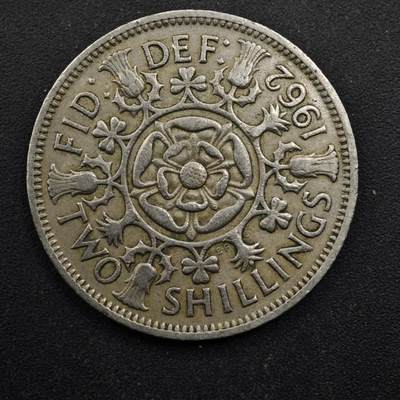 【淘币小摊】实时拍第八百四十九拍   散币银币场   满百包邮可预留二周 每周一统一发货   - 英国1962年2先令