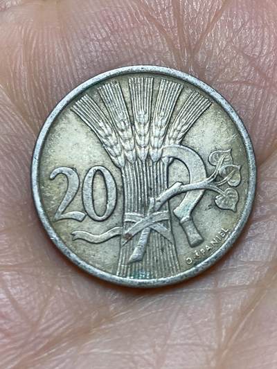 2026年第九场(总第一百七十八场）外国好品散币场(免佣金) - 捷克斯洛伐克1922年20赫勒(二战前共和国时期第一套)