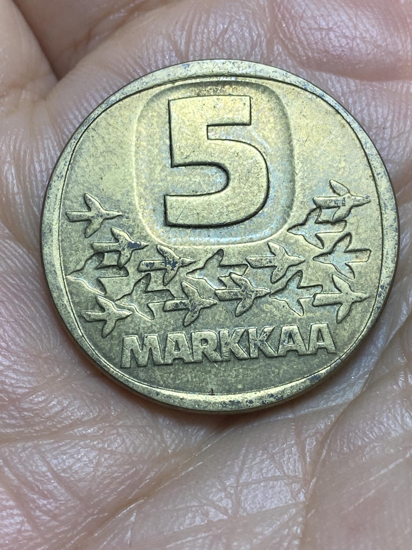 2026年第九场(总第一百七十八场）外国好品散币场(免佣金) 芬兰🇫🇮1983年5马克(1963–2001年第二版，N标)