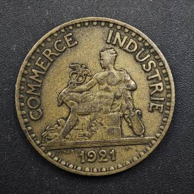 【淘币小摊】实时拍第八百四十九拍   散币银币场   满百包邮可预留二周 每周一统一发货   - 法国1921年2法郎铜币