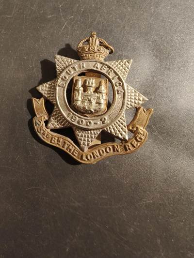 老王徽章第177期 - 英国伦敦团第23营帽徽    一战时期