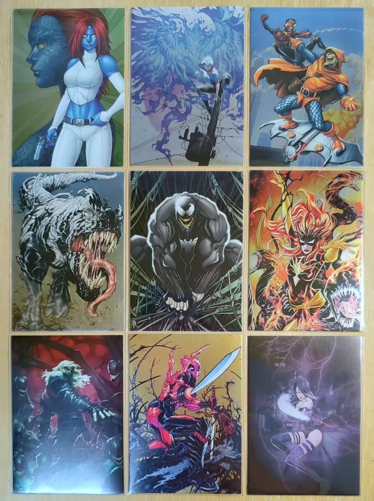 满200包邮！！龙虎卡牌-七二场（满200元包邮，无佣金，每周六结拍，欢迎送拍） 银闪9张 美漫系列卡牌 漫威阵营超级英雄