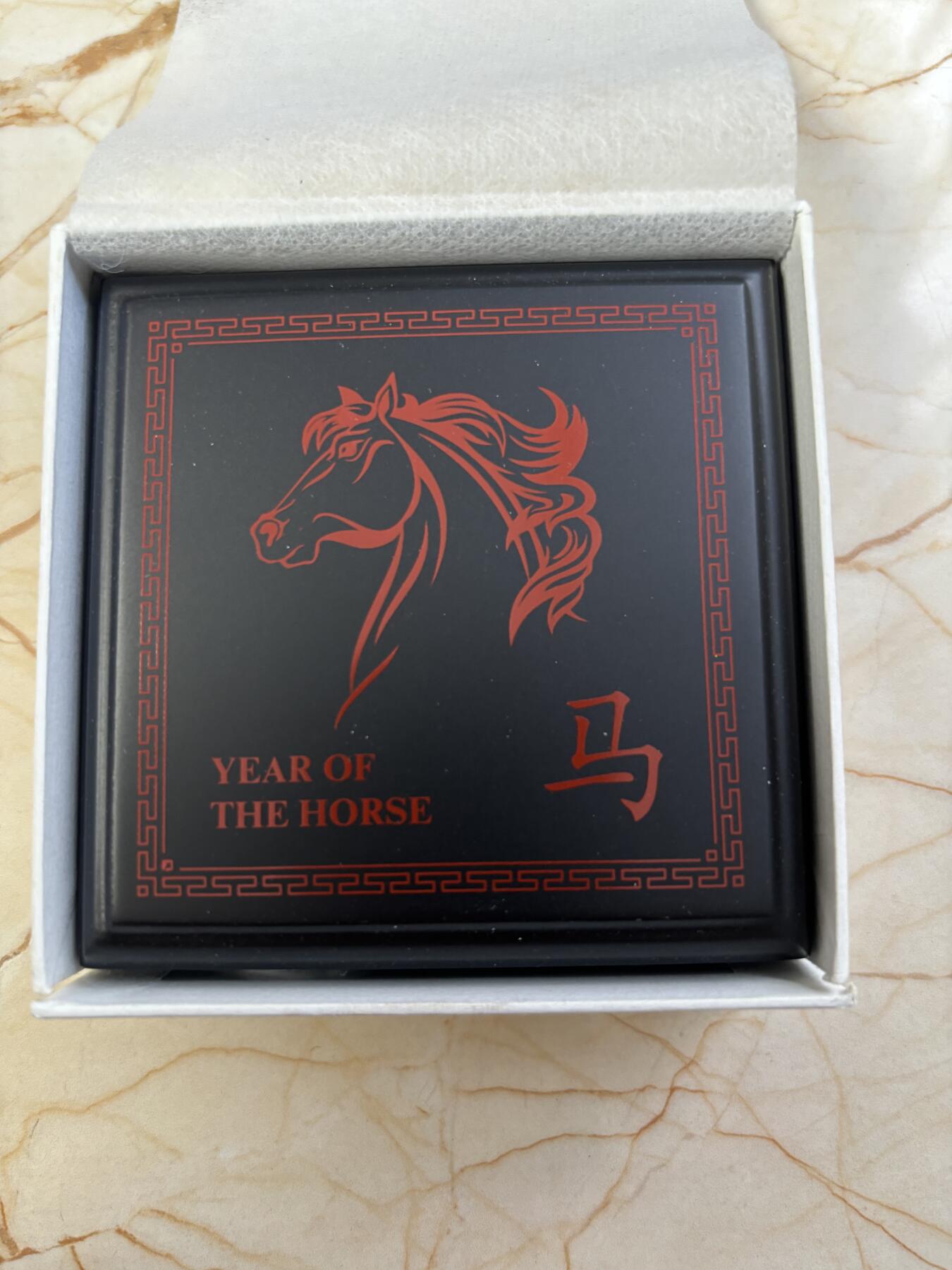 第188期拍卖 帕劳2014年中国生肖系列马年半盎司彩色纪念银币，999银，15.55克，发行3000枚