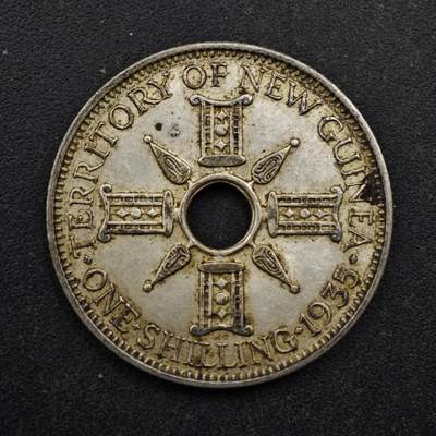 【淘币小摊】实时拍第八百四十九拍   散币银币场   满百包邮可预留二周 每周一统一发货   - 英属几内亚1935年1先令银币