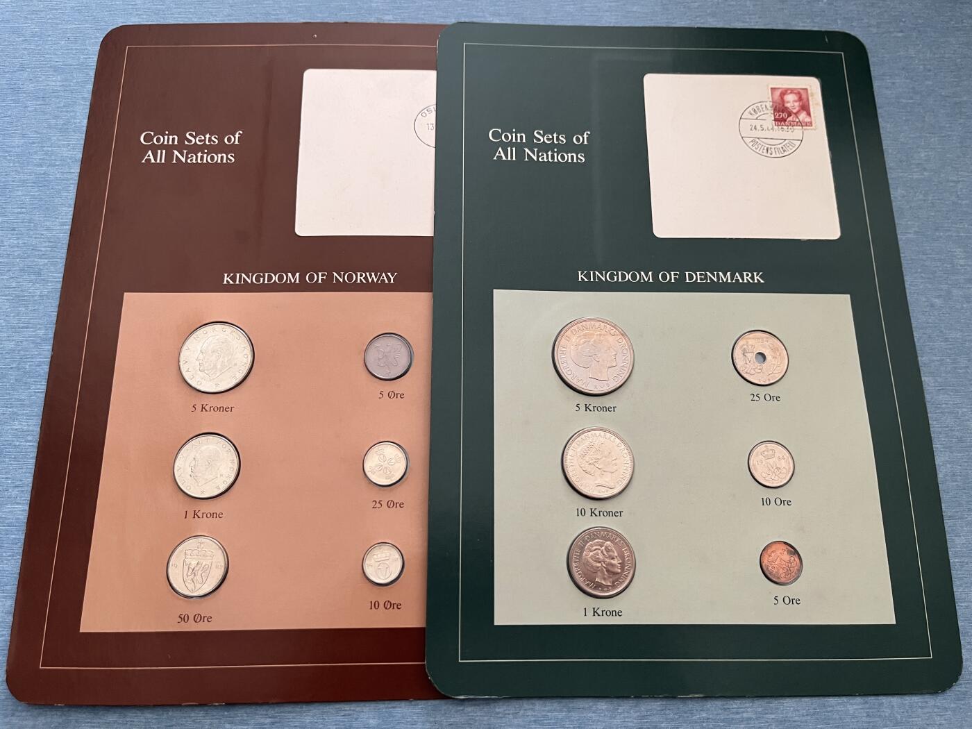 咖啡豆•收藏 2025年Jan_22th世界各国富兰克林套币拍卖 挪威/丹麦-世界各国UNC硬币套币富兰克林包装