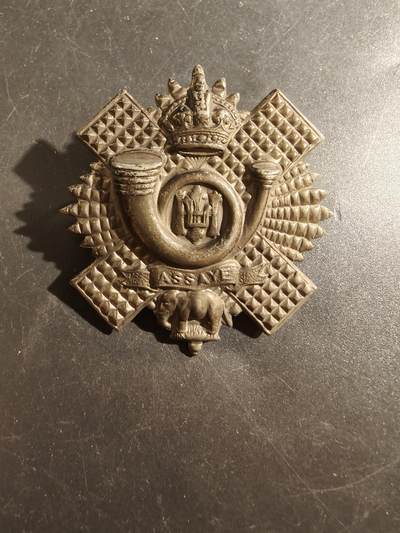 老王徽章第177期 - 英国高地轻步兵团帽徽    一战时期