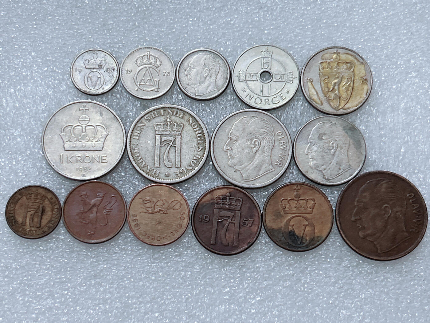 第一海外回流一元起拍收藏 散集专场  第293期 挪威硬币 15枚 无重复