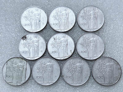 第一海外回流一元起拍收藏 散集专场  第293期 - 意大利100里拉不锈钢币 10枚