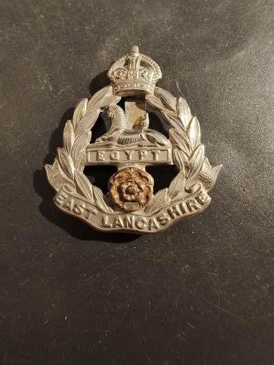 老王徽章第177期 - 英国东兰开斯特步兵团帽徽    一战时期