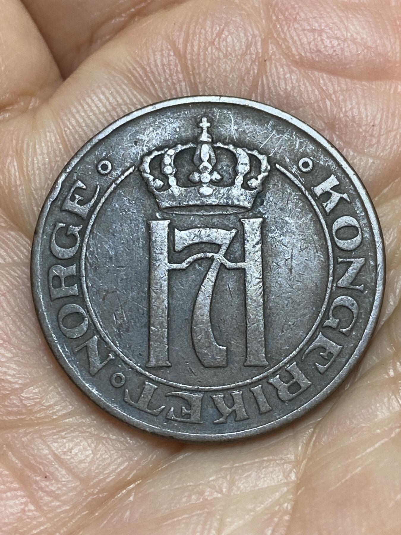 2026年第九场(总第一百七十八场）外国好品散币场(免佣金) 少见早期年份–挪威🇳🇴1916年5欧尔(哈康七世第二版)