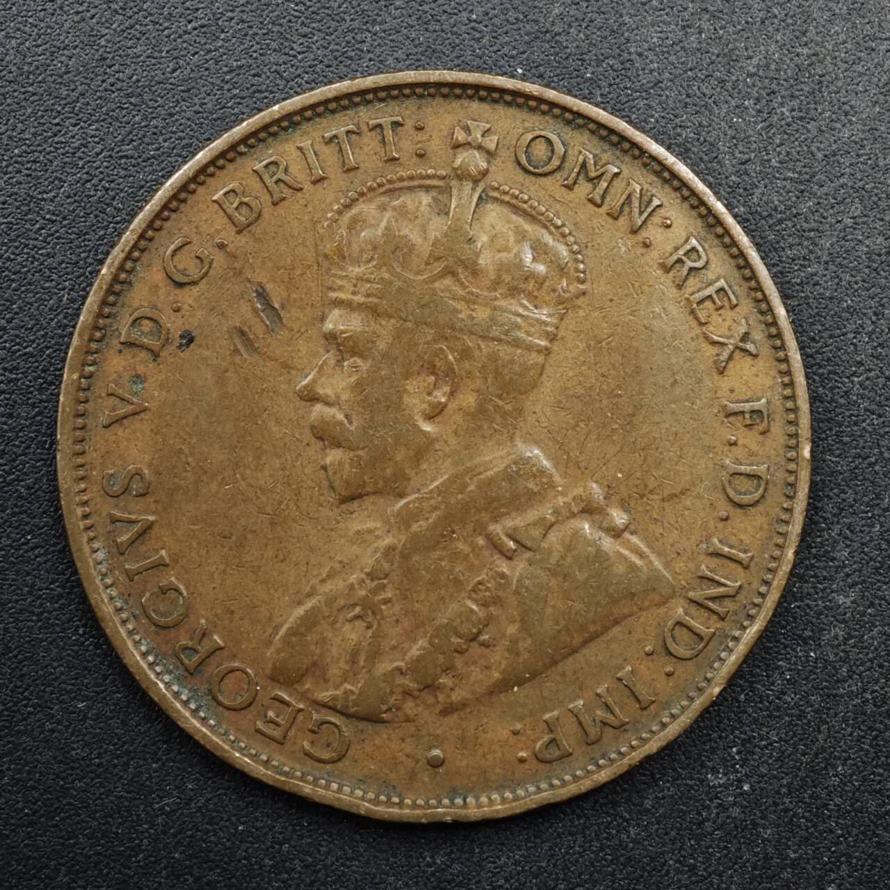 【淘币小摊】实时拍第八百四十九拍   散币银币场   满百包邮可预留二周 每周一统一发货   澳大利亚1934年乔治五世1便士铜币