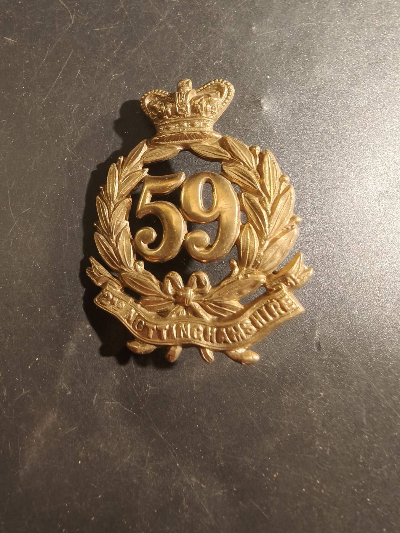 老王徽章第177期 英国陆军第59步兵团卡尔加里帽徽    1873-1881版本    维多利亚时期