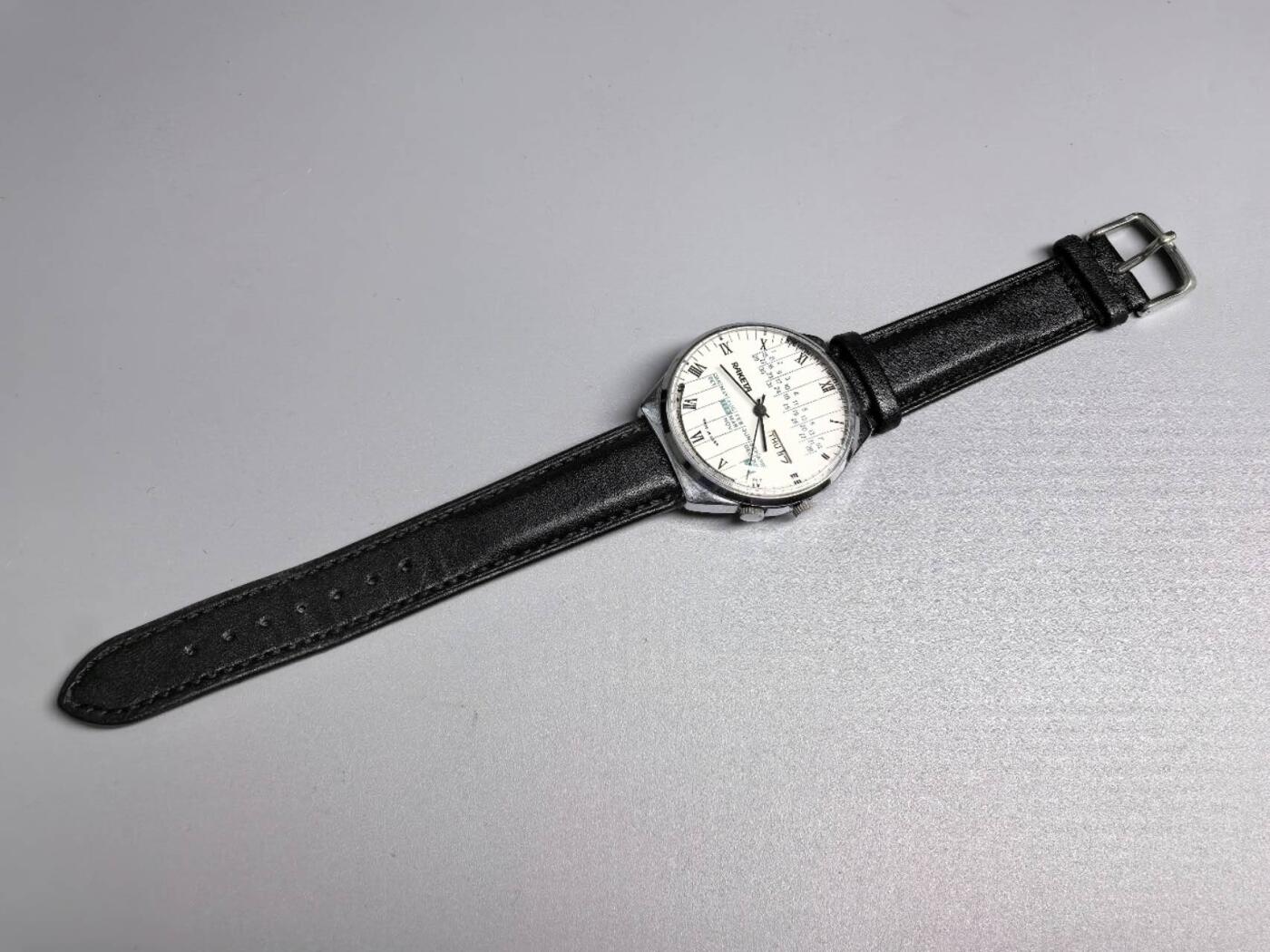 小驴勋章奖章收藏1月17日周六晚六点拍卖（珍爱和平，收藏战争，铭记历史，勿忘国耻，忠党爱国。有偿代拍，送拍规则在简介最后，参拍须阅读规则后再参拍，关系到运费包装发货时效真假辨别等关键信息，拍卖时不再发原图，看大图店主微信码在拍卖店铺介绍里） 苏联制火箭牌手表，品相如图，走时准确