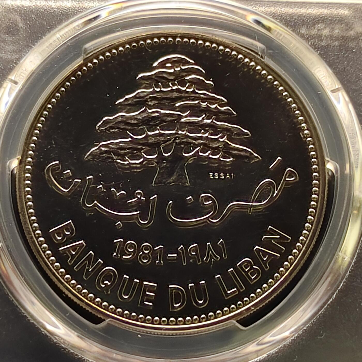 【全场包邮】纯粹捡漏拍495场-持续更新中 【收藏级·冠军分·稀少·样币】黎巴嫩1981年10列弗FAO世界粮食日ESSAI纪念样币-量1820-PCGS MS67（错评，SP最高68分3枚）