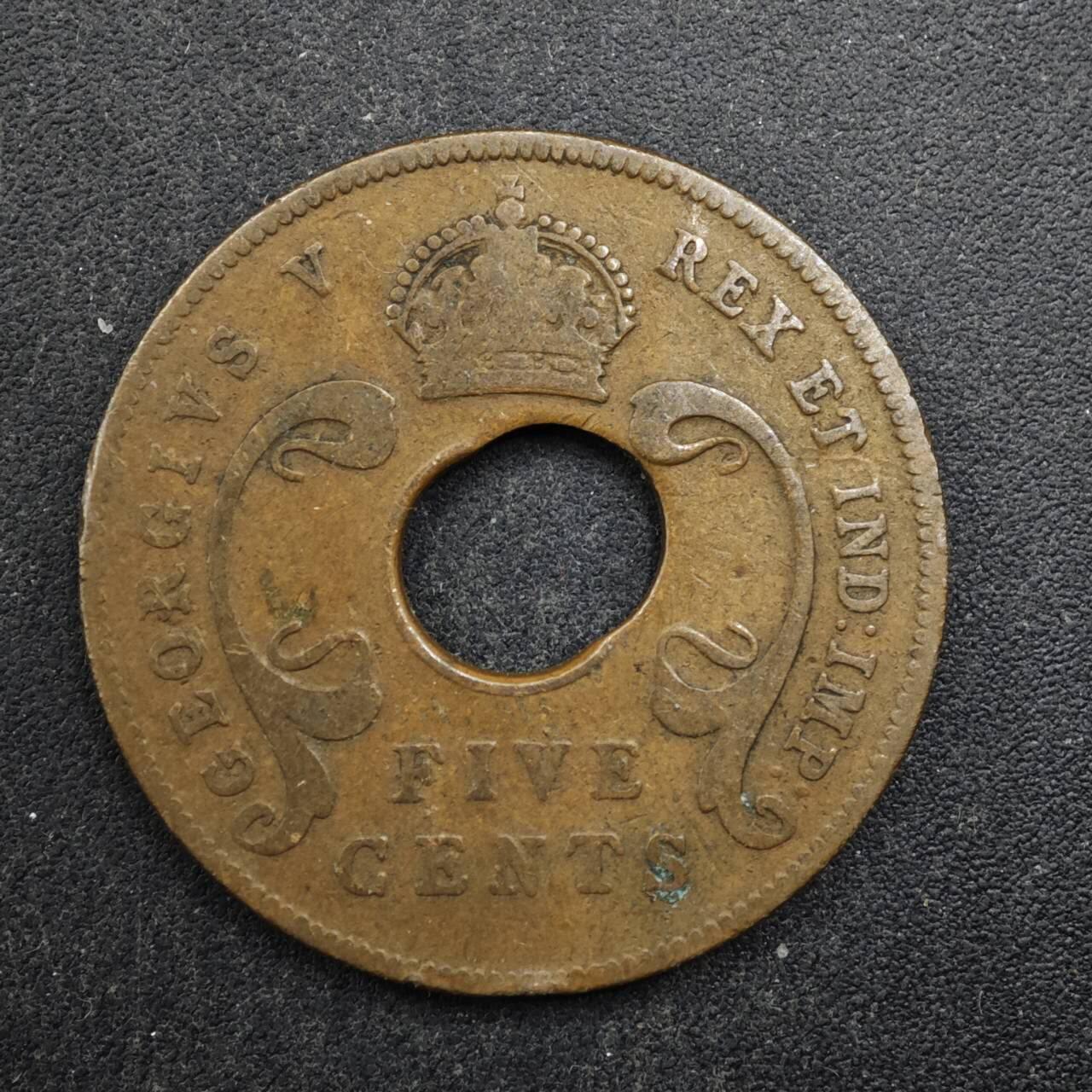 【淘币小摊】实时拍第八百四十九拍   散币银币场   满百包邮可预留二周 每周一统一发货   英属东非1933年乔治五世5分铜币