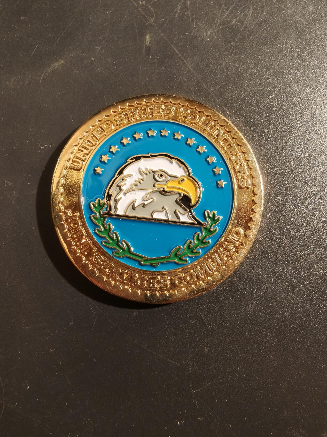 老王徽章第177期 美国联勤司令部纪念章     直径39mm    重量27.8g