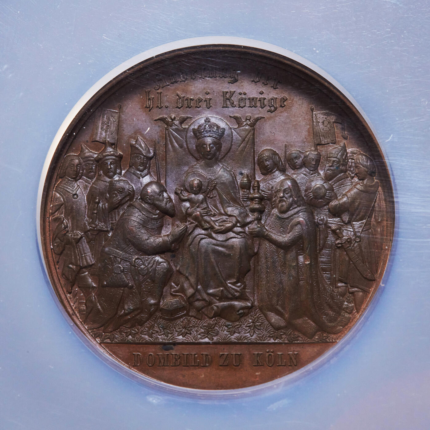 【俄甄集藏】“万象更新、马呈祥瑞”迎新春俄甄精品场-2026年(047)01-21 星期三 晚 19:30 全场包邮 德国1880年纪念科隆大教堂竣工大铜章，NGC MS64，高浮雕，设计精美，直径：48mm