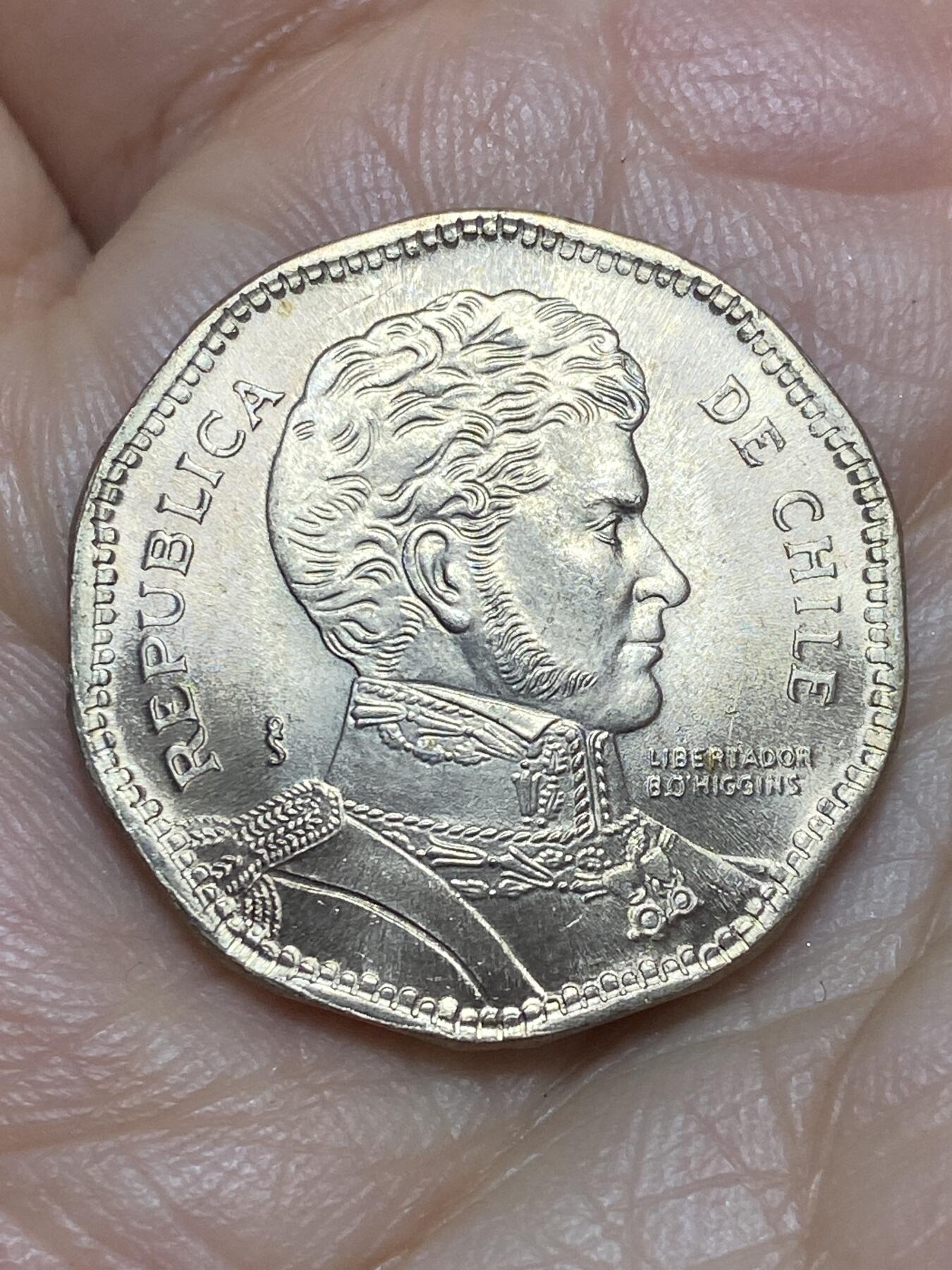 2026年第九场(总第一百七十八场）外国好品散币场(免佣金) 智利🇨🇱1994年50比索(窄年份，弯尾9版)