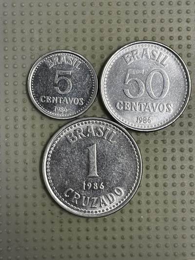 2026年第13场各国散币拍卖（总第163场） - 巴西1986年3枚