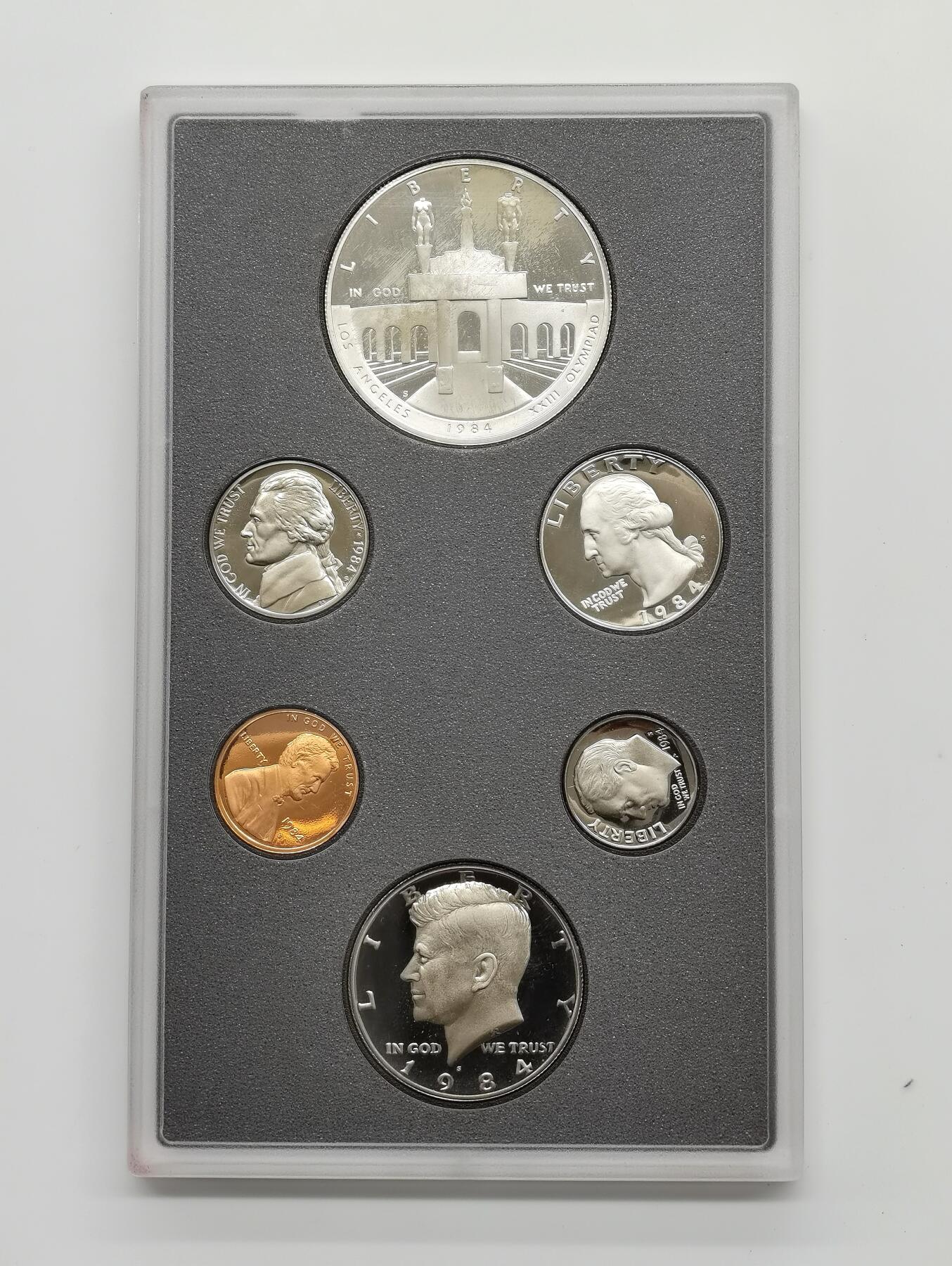 博洋堂世界钱币拍卖第157期（全场包邮） 美国1984年洛杉矶奥运6枚精制套币