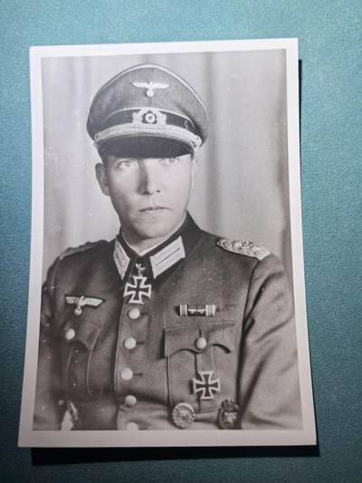 盛世勋华——号角文化勋章邮票专场拍卖第299期 - 德国（1939）骑士十字勋章获得者照片 陆军中校 佩戴骑士十字勋章/一级铁十字勋章/德意志十字勋章/装甲突击奖章等