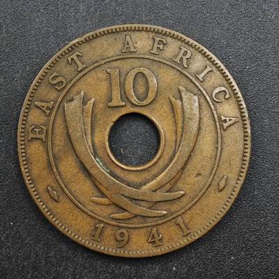 【淘币小摊】实时拍第八百四十九拍   散币银币场   满百包邮可预留二周 每周一统一发货   - 英属东非1941年乔治五世10分铜币
