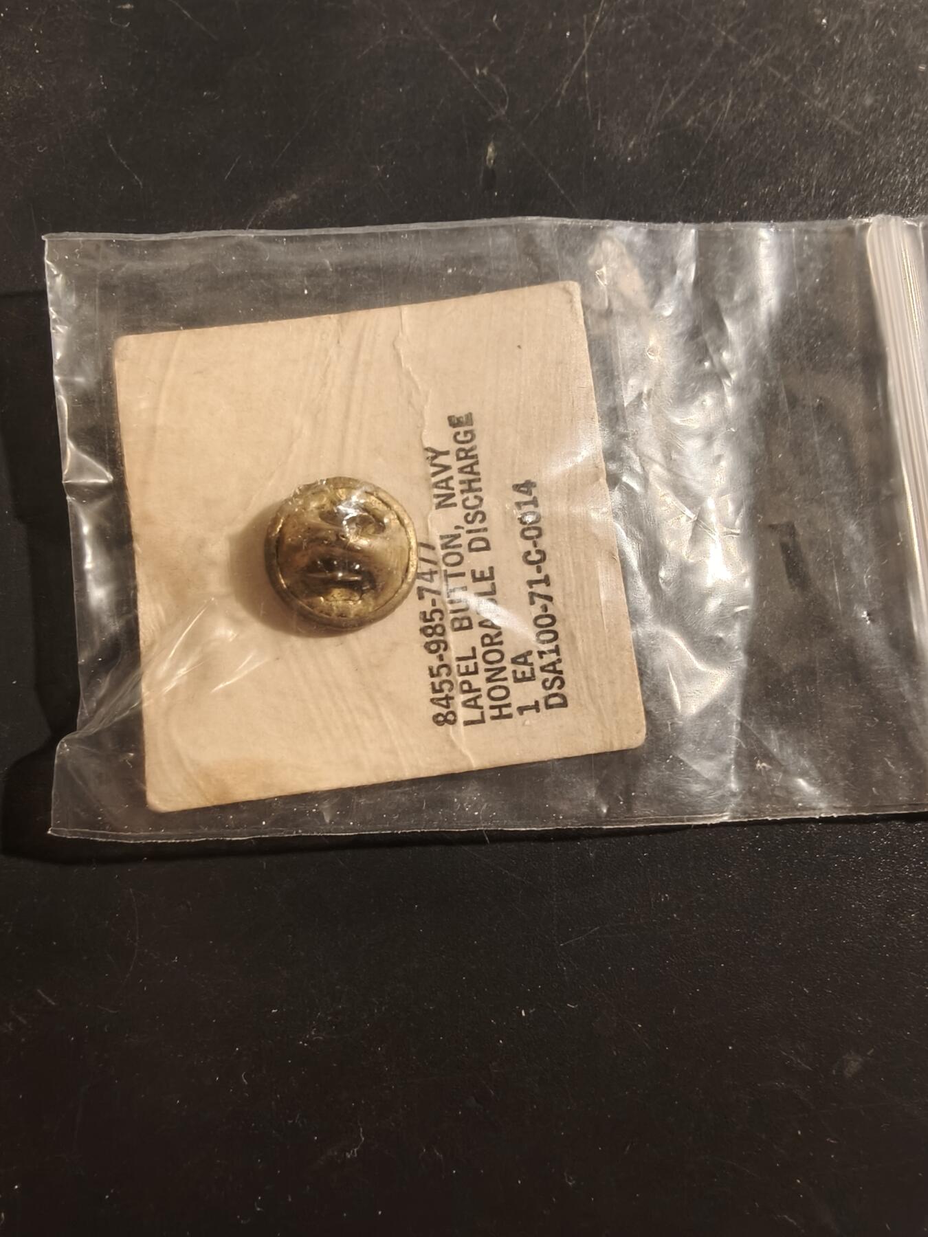 老王徽章第177期 美国海军老兵荣誉退休证章    原封未拆