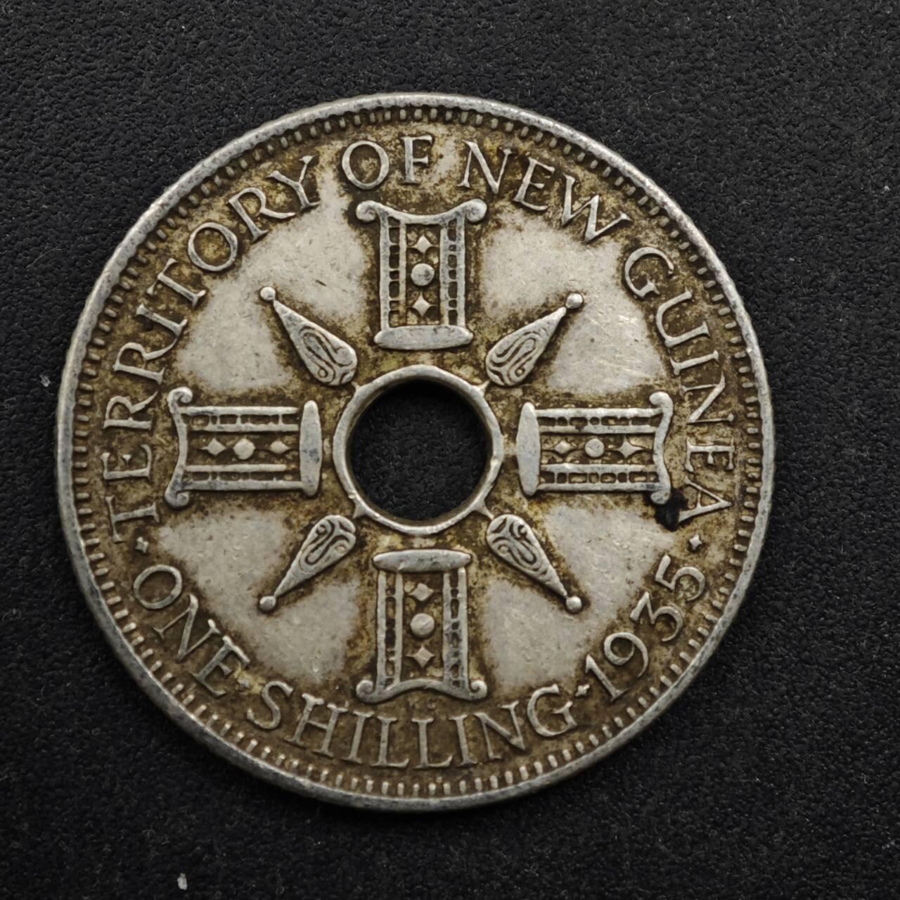 【淘币小摊】实时拍第八百四十九拍   散币银币场   满百包邮可预留二周 每周一统一发货   英属几内亚1935年1先令银币