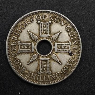 【淘币小摊】实时拍第八百四十九拍   散币银币场   满百包邮可预留二周 每周一统一发货   - 英属几内亚1935年1先令银币