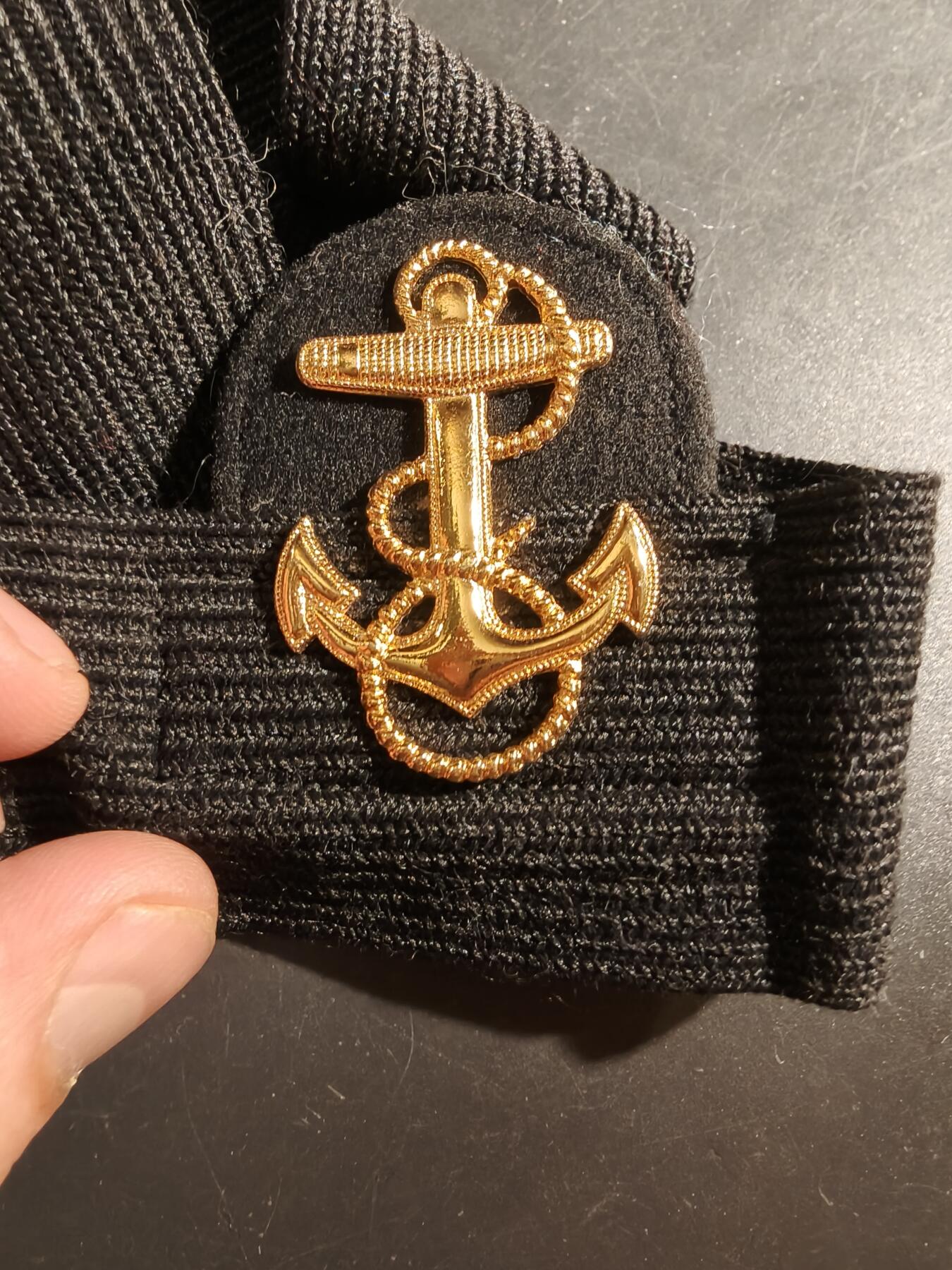 老王徽章第177期 美国海军候补军官大檐帽帽徽    包10k金