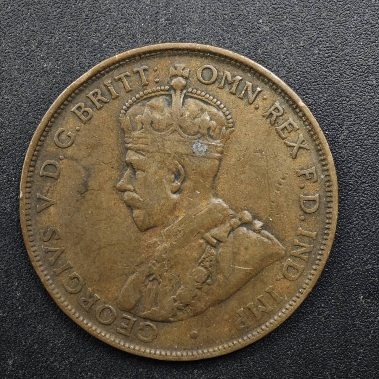 【淘币小摊】实时拍第八百四十九拍   散币银币场   满百包邮可预留二周 每周一统一发货   澳大利亚1923年乔治五世1便士铜币