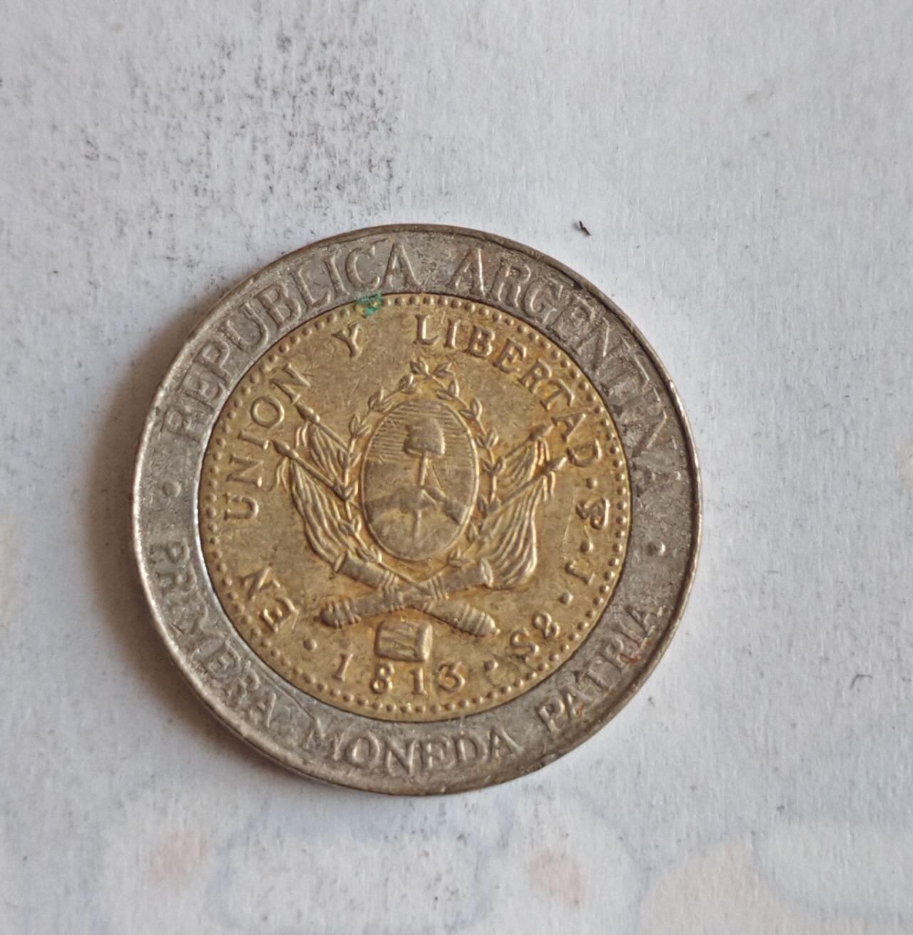 外国硬币 阿根廷1994–2016年版1比索首枚国家货币的主题设计