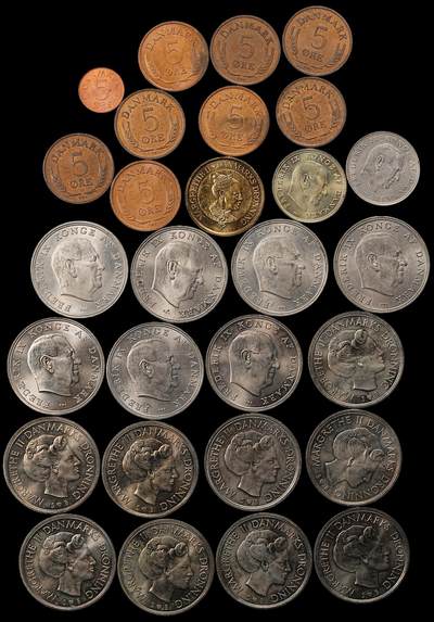 修遠堂世界钱币第101期 - 丹麦现代币一组 未流通