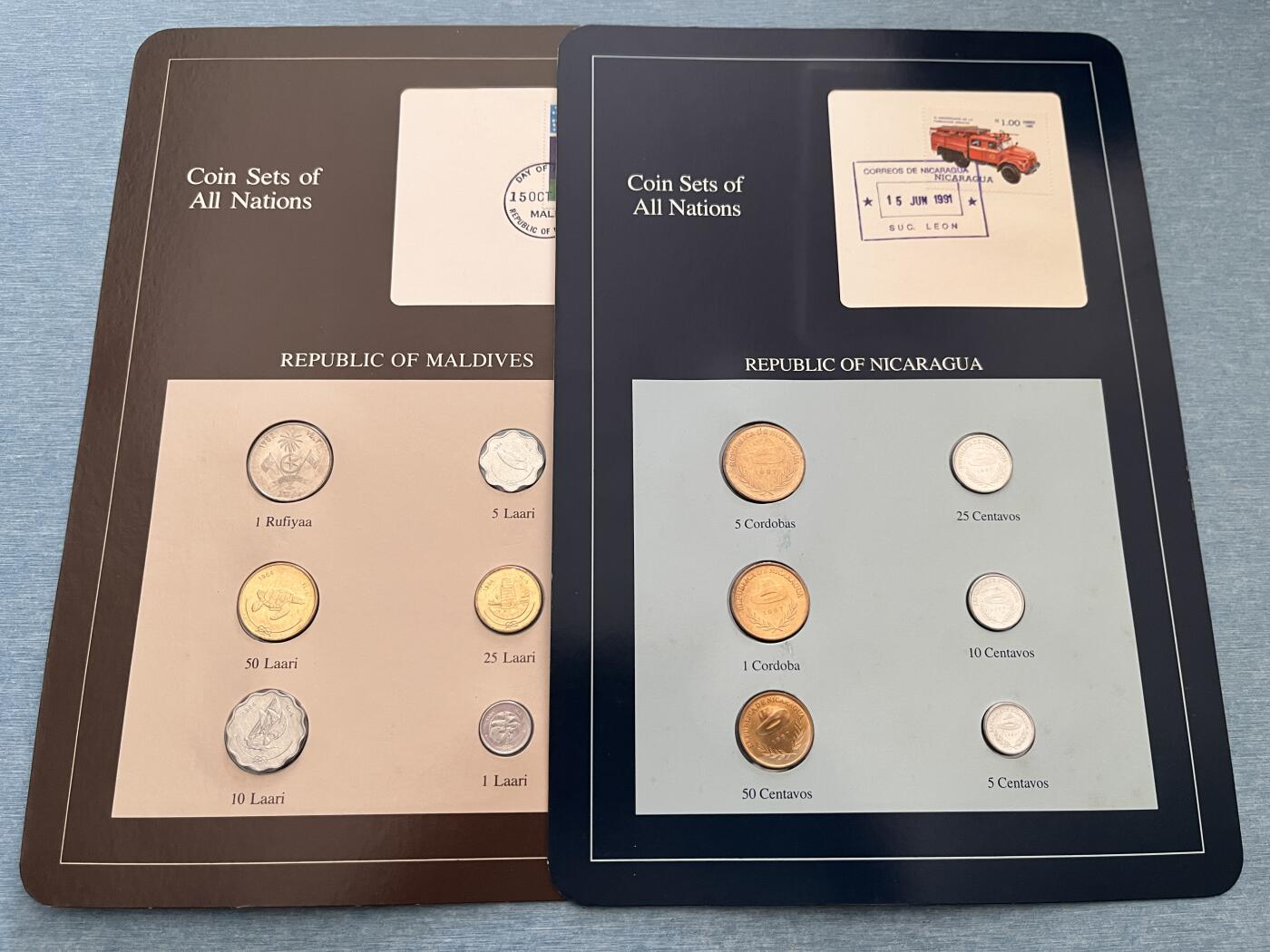 咖啡豆•收藏 2025年Jan_22th世界各国富兰克林套币拍卖 马尔代夫/尼加拉瓜-世界各国UNC硬币套币富兰克林包装