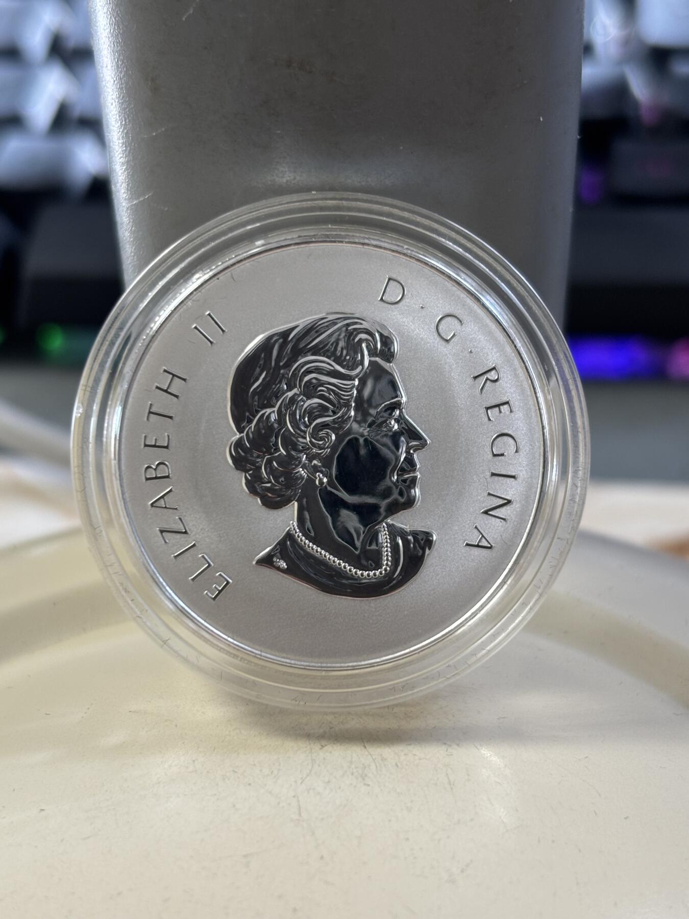 第188期拍卖 加拿大2021欢迎来到这个世界系列宝宝小脚丫银币半盎司，9999银，发行20000枚，盒子有压坏