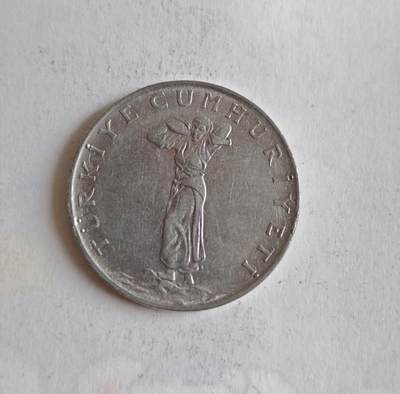 外国硬币 - 土耳其1969年25库鲁什流通币，属于土耳其共和国第三共和国时期的