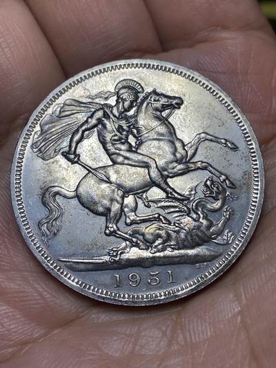 2026年第九场(总第一百七十八场）外国好品散币场(免佣金) - 好品–英国🇬🇧1951单年份5先令(乔治六世时期)