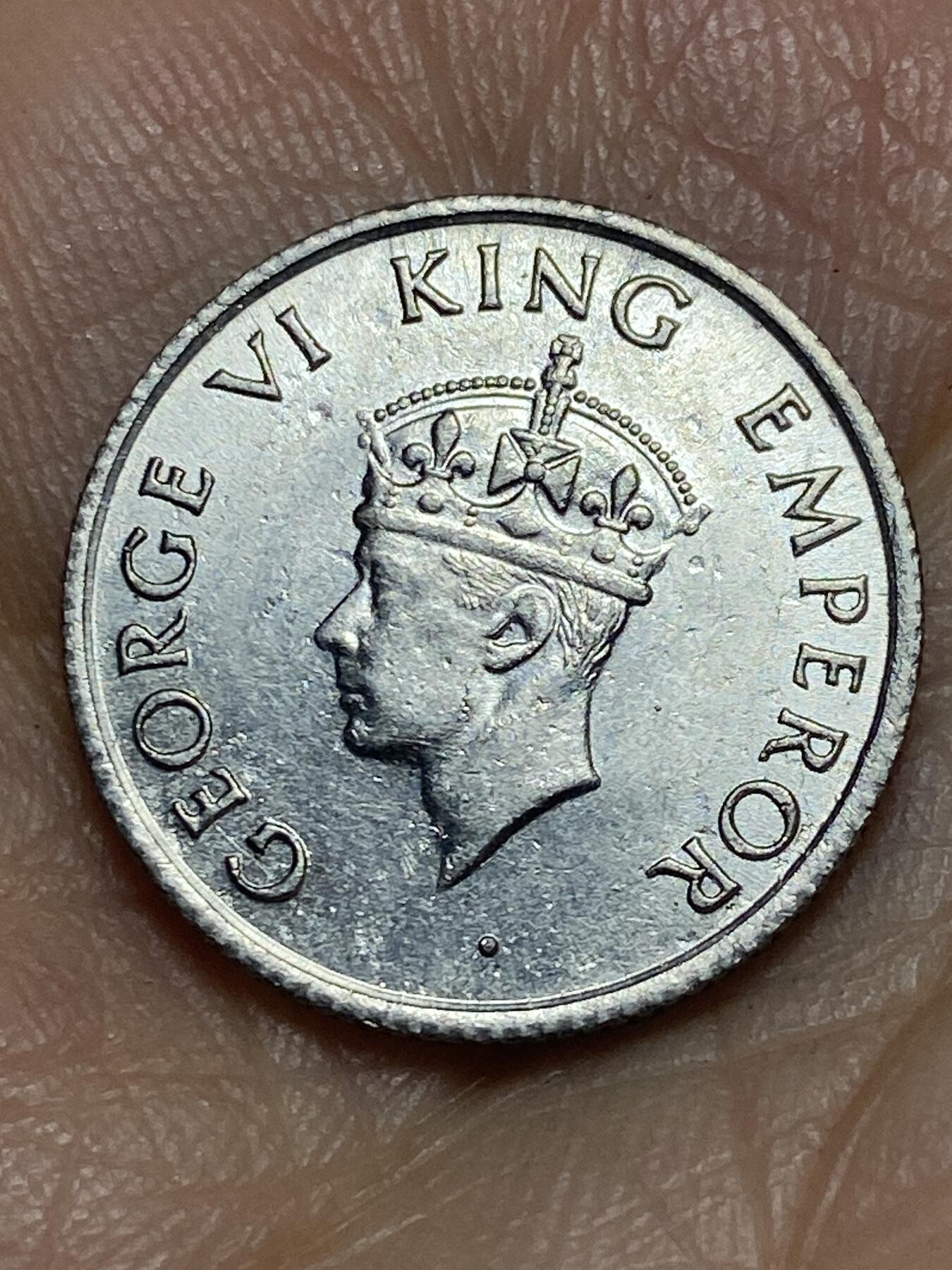 2026年第九场(总第一百七十八场）外国好品散币场(免佣金) 英属印度1946年1/4卢比(乔治六世第六版，首发年仅发行2年)