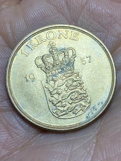 2026年第九场(总第一百七十八场）外国好品散币场(免佣金) - 丹麦🇩🇰1957年1克朗(弗雷德里克九世第二版，C; S版铝青铜材质版)