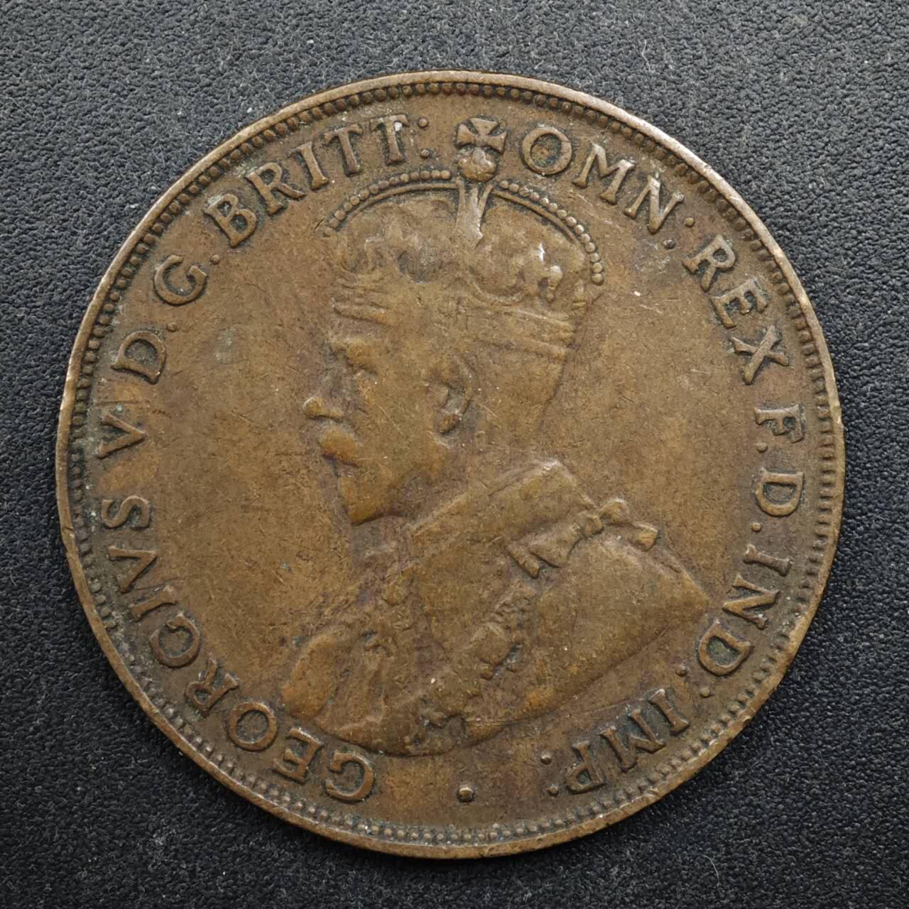 【淘币小摊】实时拍第八百四十九拍   散币银币场   满百包邮可预留二周 每周一统一发货   澳大利亚1922年乔治五世1便士铜币