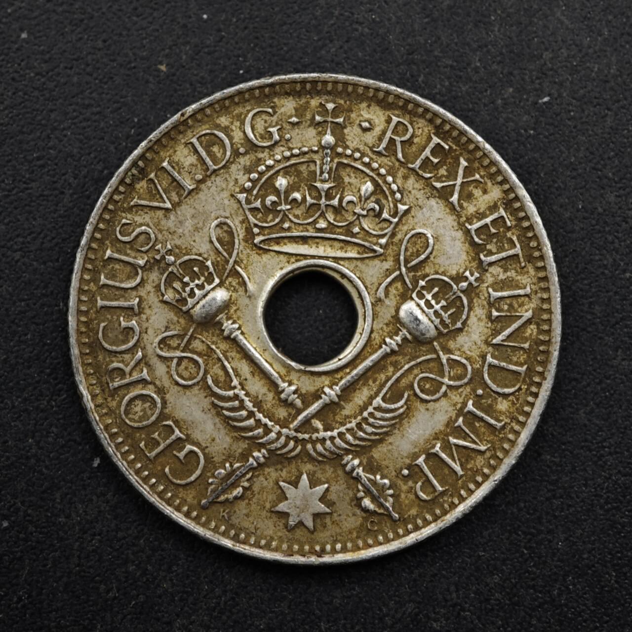 【淘币小摊】实时拍第八百四十九拍   散币银币场   满百包邮可预留二周 每周一统一发货   英属几内亚1945年1先令银币