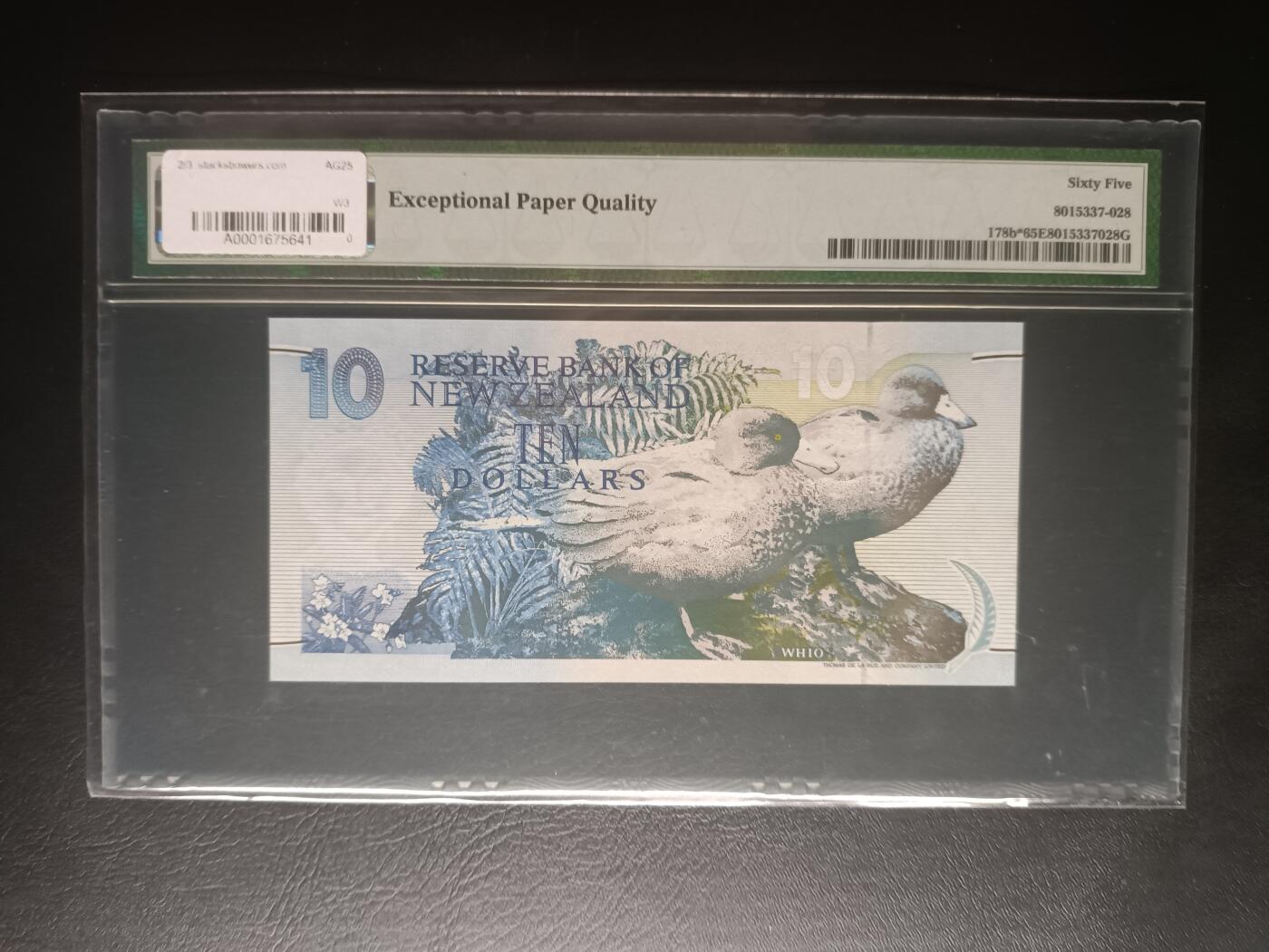 2026一月第三期，总213期 新西兰1992版10元PMG65epq，稀有补号ZZ冠早期严评壳，女权运动家谢帕德和蓝鸭
