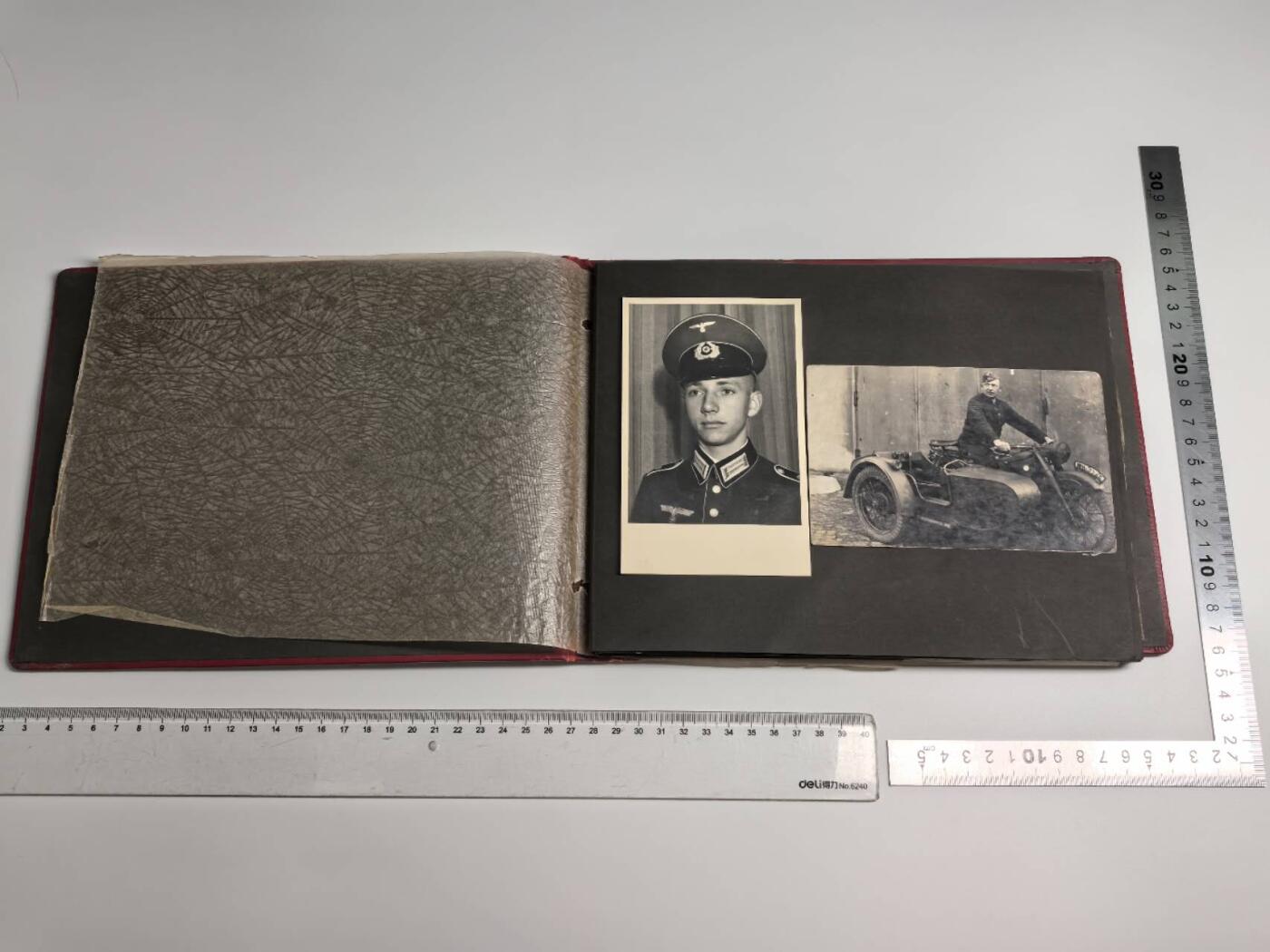 小驴勋章奖章收藏1月17日周六晚六点拍卖（珍爱和平，收藏战争，铭记历史，勿忘国耻，忠党爱国。有偿代拍，送拍规则在简介最后，参拍须阅读规则后再参拍，关系到运费包装发货时效真假辨别等关键信息，拍卖时不再发原图，看大图店主微信码在拍卖店铺介绍里） WWII德原品相册，里面共有70多张德军老照片，还有一份战地电报，内含西线东线作战照片