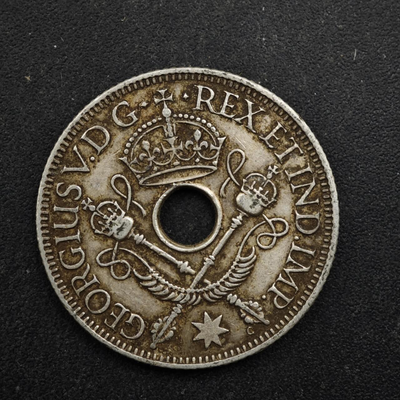 【淘币小摊】实时拍第八百四十九拍   散币银币场   满百包邮可预留二周 每周一统一发货   英属几内亚1935年1先令银币