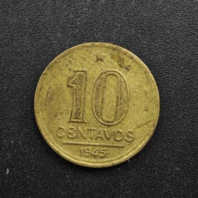 【淘币小摊】实时拍第八百四十九拍   散币银币场   满百包邮可预留二周 每周一统一发货   - 巴西1945年10分铜币