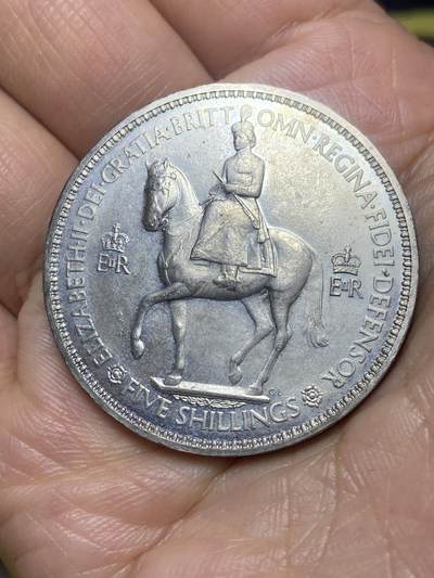 2026年第九场(总第一百七十八场）外国好品散币场(免佣金) - 英国🇬🇧1953年5先令(伊丽莎白二世加冕纪念币)