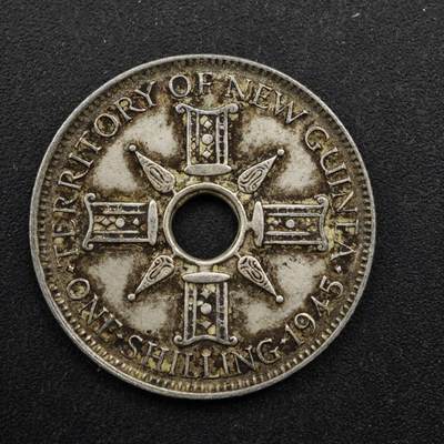 【淘币小摊】实时拍第八百四十九拍   散币银币场   满百包邮可预留二周 每周一统一发货   - 英属几内亚1945年1先令银币